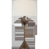 Featuring Alberto Large Table Lamp Antique Bronze Leaf by Visual Comfort at Amethyst Home. The Alberto by Julie Neill pays homage to artist Diego Giacometti through elegant floral forms. Flowers, alone or in groups, bloom with intricate petals that explore the beauty of plaster as a sculptural material lending itself to this down-to-earth texture completed by a variety of metallic. Amethyst Home provides interior design, new construction, custom furniture, and area rugs in the Charlotte metro area