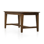 Featuring Alfie Waxed Pine Dining Table by Four Hands at Amethyst Home. Made from solid pine that's been weathered for a distressed, farmhouse-style look then finished in a warm honey. Simple tapered legs support an oval top with a stretcher and apron for a beautifully traditional look. Seats 8 comfortably.87"Overall Dimensions: 86.50"w x 35.50"d x 30.00"hWeight: 109.13 lbs110"O. Amethyst Home provides interior design, new construction, custom furniture, and area rugs in the Kansas City metro area