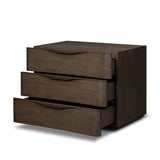 Amiro Nightstand - Tumble Brown Ash Veneer | shipping 09/25/2026