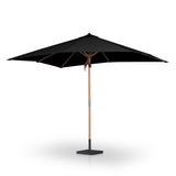 Baska Outdoor Rectangular Umbrella - Fine Sanded Teak-Fsc / Arashi Black - Arashi Black | shipping 10/25/2026