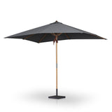Baska Outdoor Rectangular Umbrella - Fine Sanded Teak-Fsc / Arashi Graphite - Arashi Graphite | shipping 08/14/2026