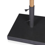 Baska Outdoor Round Umbrella - Fine Sanded Teak-Fsc / Arashi Graphite - Arashi Graphite