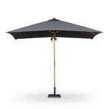 Baska Outdoor Rectangular Umbrella - Fine Sanded Teak-Fsc / Arashi Graphite - Arashi Graphite | shipping 08/14/2026