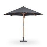 Baska Outdoor Round Umbrella - Fine Sanded Teak-Fsc / Arashi Graphite - Arashi Graphite