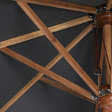 Baska Outdoor Round Umbrella - Fine Sanded Teak-Fsc / Arashi Graphite - Arashi Graphite