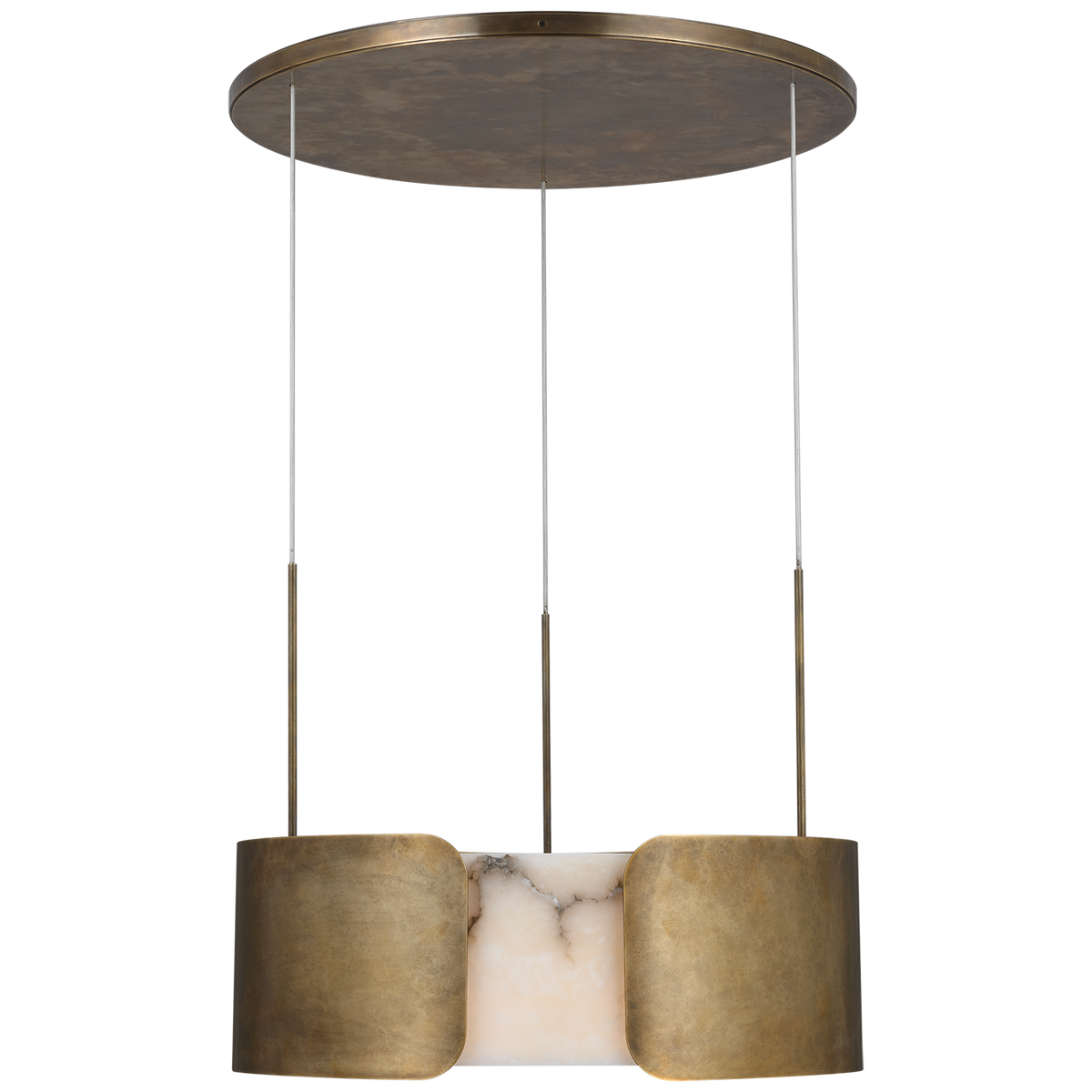 Armise 28" Drum Chandelier Mottled Brass | shipping 11/20/2025