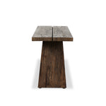 Featuring Atlas Smoked Alder Console Table by Four Hands at Amethyst Home. Smoked alder shapes a streamlined console table, with angular lines and wide proportions for a clean look with substance.Overall Dimensions: 94.00"w x 22.00"d x 30.00"hWeight : 136.35 lbsMaterials : Resawn Alder, Pine Plywood. Amethyst Home provides interior design, new construction, custom furniture, and area rugs in the Laguna Beach metro area
