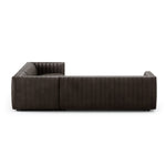 Featuring Augustine Deacon Wolf 3-Piece Sectional by Four Hands at Amethyst Home. A dramatically channeled sofa wrapped in dark top grain leather creates a mature, clean look inspired by modern menswear. This three-piece sectional is perfectly sized for smaller spaces.105"Overall Dimensions: 105.50"w x 105.50"d x 26.50"hWeight: 249.13 lbs126"Overall Dimensions: 125.50"w x 125.50"d x 2. Amethyst Home provides interior design, new construction, custom furniture, and area rugs in the Tampa metro area