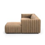 Featuring Augustine Palermo Drift 2-Piece Sectional by Four Hands at Amethyst Home. A dramatically channeled sofa in a palermo top-grain leather offers a mature, clean look inspired by modern menswear. Two-piece sectional with right arm-facing chaise, perfectly sized for smaller spaces.Left ChaiseOverall Dimensions: 126.00"w x 64.00"d x 26.50"hWeight: 189.59 lbsRight ChaiseOvera. Amethyst Home provides interior design, new construction, custom furniture, and area rugs in the Los Angeles metro area