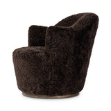 Aurora Swivel Chair - Cocoa Shearling