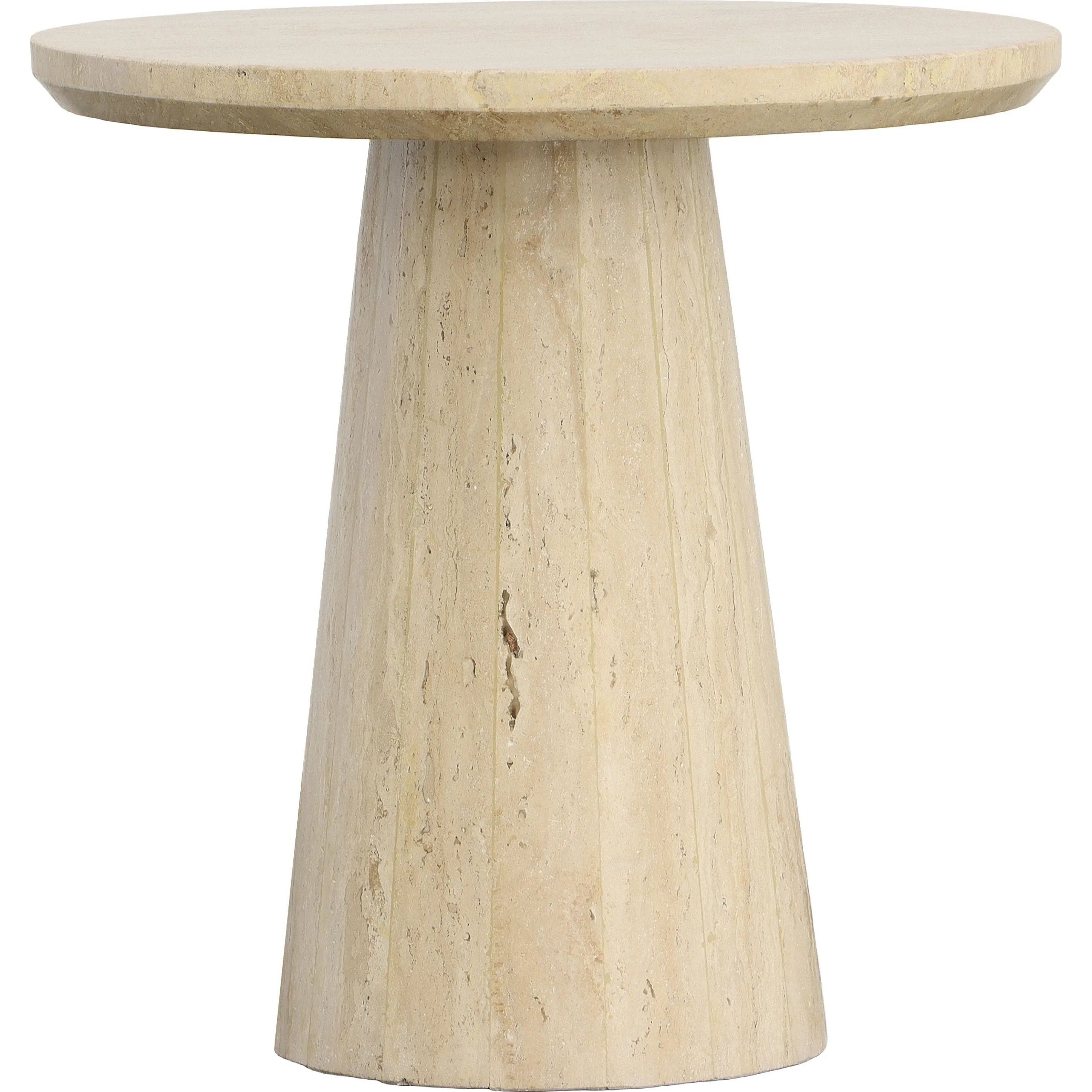 Avril Travertine Side Table  Dovetail