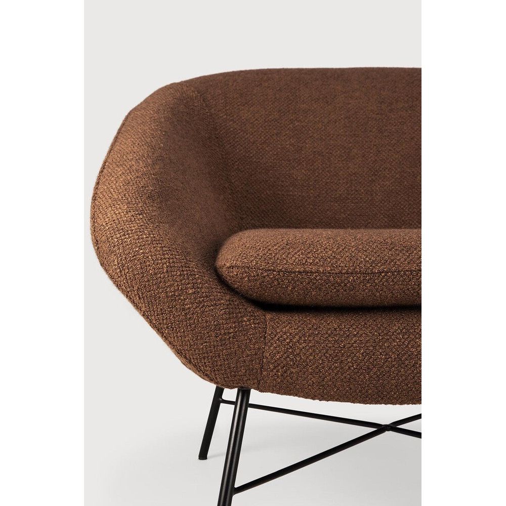 Featuring Barrow Copper Lounge Chair by Ethnicraft at Amethyst Home. Seeking its inspiration from the 50s, the Barrow lounge chair has an irresistible vintage vibe. The lightness of the metal foot base teamed with premium upholstery are a timeless addition to any space. Let yourself melt into the warm embrace of this incredibly comfortable chair.Weight : 42 lb Dimensions: 31.5 in W . Amethyst Home provides interior design, new construction, custom furniture, and area rugs in the Seattle metro area