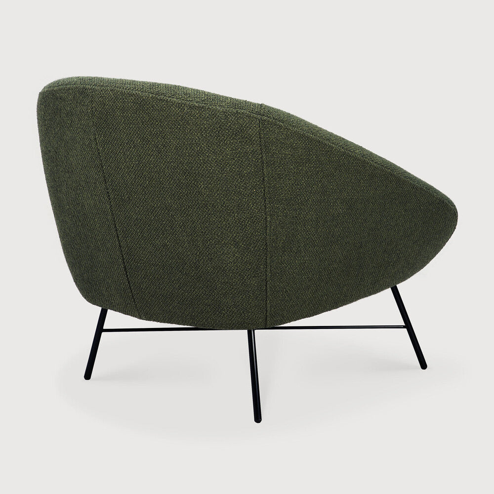 Featuring Barrow Pine Green Lounge Chair by Ethnicraft at Amethyst Home. Seeking its inspiration from the 50s, the Barrow lounge chair has an irresistible vintage vibe. The lightness of the metal foot base teamed with premium upholstery are a timeless addition to any space. Let yourself melt into the warm embrace of this incredibly comfortable chair.Weight : 42 lb Dimensions: 31.. Amethyst Home provides interior design, new construction, custom furniture, and area rugs in the Scottsdale metro area