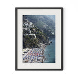 Beach In Positano by Slim Aarons - Black Maple