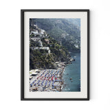 Beach In Positano by Slim Aarons - Black Maple