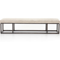 Featuring Beaumont Bench - Plushtone Linen by Four Hands at Amethyst Home. The Beaumont Plushtone Linen Bench has streamlined shaping and is textural to the touch. Gunmetal-finished iron framing stands slim and structured to support a well-tailored top of plush, linen-like upholstery. Open, adaptable styling allows for versatile placement options.
Overal.  Amethyst Home provides interior design, new home construction design consulting, vintage area rugs, and lighting in the Kansas City metro area.