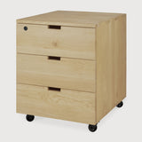 Featuring Billy Varnished Oak Drawer Unit by Ethnicraft at Amethyst Home. Organise your work space with the Billy drawer unit in solid oak. It features three soft-closing drawers and easy access thanks to the handy wheels. On its own or under a desk, it is the simple staple every office needs.Weight : 75 lb Dimensions: 22.5 in W x 20 in L x 24.5 in HBrushed : NoCollection : BillyFini. Amethyst Home provides interior design, new construction, custom furniture, and area rugs in the Dallas metro area