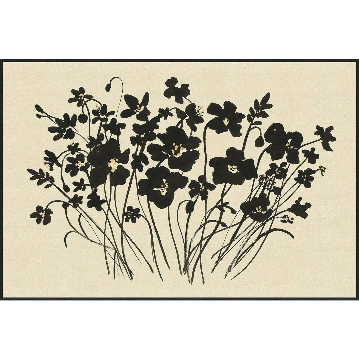 Black Poppies Framed Art