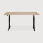 Featuring Bok Black Us Oak Adjustable Desk by Ethnicraft at Amethyst Home. The Bok adjustable desk was designed with the importance of health and good posture in mind. The motorised system in its legs allows the tabletop to be elevated to the height of your liking. That way, you can easily switch between sitting and standing throughout the workday. Choose between white or black me. Amethyst Home provides interior design, new construction, custom furniture, and area rugs in the Park City metro area
