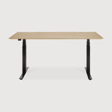 Featuring Bok Black Us Oak Adjustable Desk by Ethnicraft at Amethyst Home. The Bok adjustable desk was designed with the importance of health and good posture in mind. The motorised system in its legs allows the tabletop to be elevated to the height of your liking. That way, you can easily switch between sitting and standing throughout the workday. Choose between white or black me. Amethyst Home provides interior design, new construction, custom furniture, and area rugs in the Park City metro area