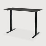 Featuring Bok Black Us Oak Black Adjustable Desk by Ethnicraft at Amethyst Home. The Bok adjustable desk was designed with the importance of health and good posture in mind. The motorised system in its legs allows the tabletop to be elevated to the height of your liking. That way, you can easily switch between sitting and standing throughout the workday. Choose between white or b. Amethyst Home provides interior design, new construction, custom furniture, and area rugs in the Scottsdale metro area