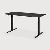 Featuring Bok Black Us Oak Black Adjustable Desk by Ethnicraft at Amethyst Home. The Bok adjustable desk was designed with the importance of health and good posture in mind. The motorised system in its legs allows the tabletop to be elevated to the height of your liking. That way, you can easily switch between sitting and standing throughout the workday. Choose between white or black . Amethyst Home provides interior design, new construction, custom furniture, and area rugs in the Tampa metro area