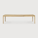 Featuring Bok Oak Rectangular Extendable Dining Table by Ethnicraft at Amethyst Home. Reminiscent of a goat's curved horns, the Bok collection combines sculptural elegance and contemporary crafting into a graceful and airy form. The signature Bok table made extendable to bring even more people together. Its airy shape yet rock-solid construction makes this solid oak extendable din. Amethyst Home provides interior design, new construction, custom furniture, and area rugs in the Calabasas metro area