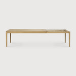 Featuring Bok Oak Rectangular Extendable Dining Table by Ethnicraft at Amethyst Home. Reminiscent of a goat's curved horns, the Bok collection combines sculptural elegance and contemporary crafting into a graceful and airy form. The signature Bok table made extendable to bring even more people together. Its airy shape yet rock-solid construction makes this solid oak extendable din. Amethyst Home provides interior design, new construction, custom furniture, and area rugs in the Calabasas metro area