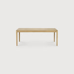 Featuring Bok Oak Rectangular Extendable Dining Table by Ethnicraft at Amethyst Home. Reminiscent of a goat's curved horns, the Bok collection combines sculptural elegance and contemporary crafting into a graceful and airy form. The signature Bok table made extendable to bring even more people together. Its airy shape yet rock-solid construction makes this solid oak extendable dinin. Amethyst Home provides interior design, new construction, custom furniture, and area rugs in the Houston metro area