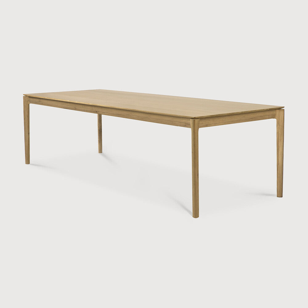 Featuring Bok Oiled Oak Dining Table by Ethnicraft at Amethyst Home. Just like its matching chair, the Bok dining table has become one of our signature designs. Its airy shape yet rock solid construction make this piece a timeless and remarkable design to enjoy for years to come.Collection : BokComfortably seats up to : 10 peopleExtendable : NoFinish : OiledMain Material : OakShape :. Amethyst Home provides interior design, new construction, custom furniture, and area rugs in the Boston metro area