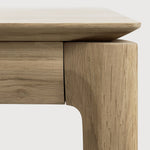 Featuring Bok Oiled Oak Dining Table by Ethnicraft at Amethyst Home. Just like its matching chair, the Bok dining table has become one of our signature designs. Its airy shape yet rock solid construction make this piece a timeless and remarkable design to enjoy for years to come.Collection : BokComfortably seats up to : 10 peopleExtendable : NoFinish : OiledMain Material : OakShap. Amethyst Home provides interior design, new construction, custom furniture, and area rugs in the Charlotte metro area