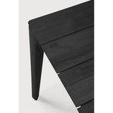 Featuring Bok Teak Black Outdoor Dining Table by Ethnicraft at Amethyst Home. Reminiscent of a goat's curved horns, the Bok collection combines sculptural elegance and contemporary crafting into a graceful and airy form. The Bok dining table's airy shape yet rock-solid construction make this piece a timeless and remarkable design to enjoy for all the years to come, while the ada. Amethyst Home provides interior design, new construction, custom furniture, and area rugs in the Los Angeles metro area