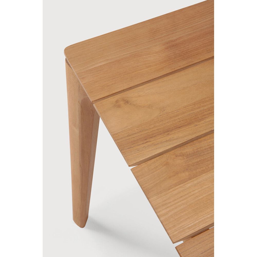 Featuring Bok Teak Outdoor Dining Table by Ethnicraft at Amethyst Home. Reminiscent of a goat's curved horns, the Bok collection combines sculptural elegance and contemporary crafting into a graceful and airy form. Just like its matching chair, the Bok dining table is another signature design. Its airy shape yet rock-solid construction make this piece a timeless and remarkable des. Amethyst Home provides interior design, new construction, custom furniture, and area rugs in the Calabasas metro area