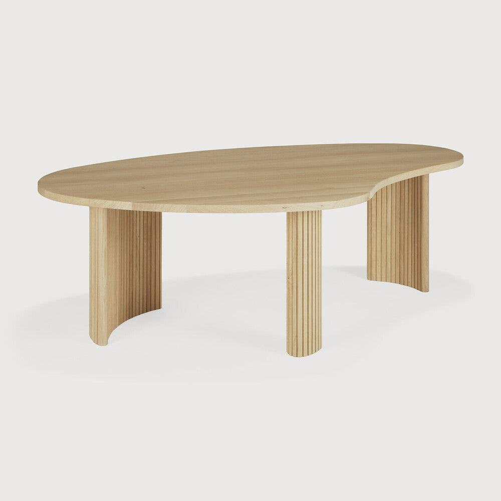 Featuring Boomerang Oak Coffee Table by Ethnicraft at Amethyst Home. Playful, pebble shapes set on a beautiful, folded, base. The Boomerang coffee table is a fantastic and well-proportioned addition to any space. Configured with the two sizes together, or as a stand-alone, this design is sure to capture attention.Adjustable Feet : NoBrushed : NoCollection : BoomerangFinish : Oile. Amethyst Home provides interior design, new construction, custom furniture, and area rugs in the Scottsdale metro area