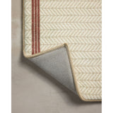Chris Loves Julia x Loloi Marvin Ivory / Brick Rug
