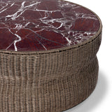 Brixby Outdoor Coffee Table - Merlot Marble | shipping 12/10/2026