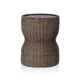 Brixby Outdoor End Table - Merlot Marble | shipping 10/15/2026