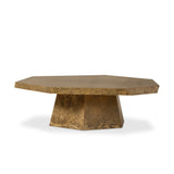 Brooklyn Aluminum Coffee Table - Antiqued Brass Aluminum