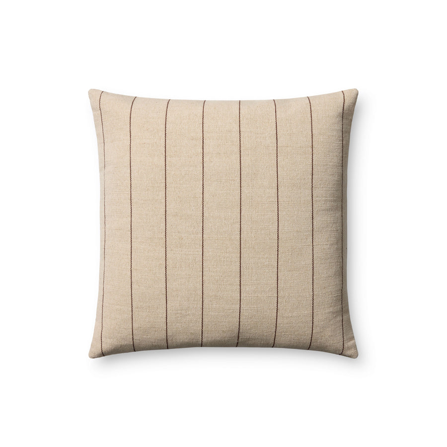 Amber Lewis x Loloi Keisha Natural / Brown Pillow