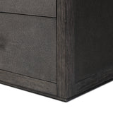 Bucco 6 Drawer Dresser - Black Faux Shagreen | shipping 12/15/2026