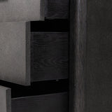 Bucco 6 Drawer Dresser - Black Faux Shagreen | shipping 12/15/2026