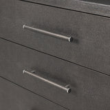 Bucco 6 Drawer Dresser - Black Faux Shagreen | shipping 12/15/2026