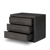 Bucco Nightstand - Black Faux Shagreen | shipping 12/15/2026