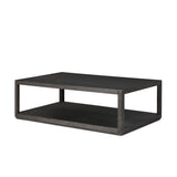 Bucco Rectangular Coffee Table - Black Oak Solid | shipping 12/15/2026