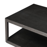 Bucco Rectangular Coffee Table - Black Oak Solid | shipping 12/15/2026