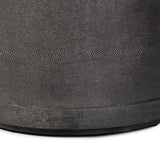 Bucco Round End Table - Black Faux Shagreen | shipping 12/15/2026