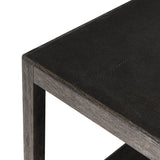 Bucco Square End Table - Black Faux Shagreen | shipping 12/15/2026