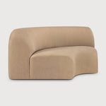 Featuring Bulky Light Sepia Modular Sofa by Ethnicraft at Amethyst Home. The Bulky celebrates simplicity and versatility in one cohesive form. Its mono-volume design, softened by rounded corners and accentuated with subtle stitching details, lends understated elegance to any space. The clean silhouette pairs with luxurious upholstery and thoughtful contours to provide lasting comfor. Amethyst Home provides interior design, new construction, custom furniture, and area rugs in the Houston metro area