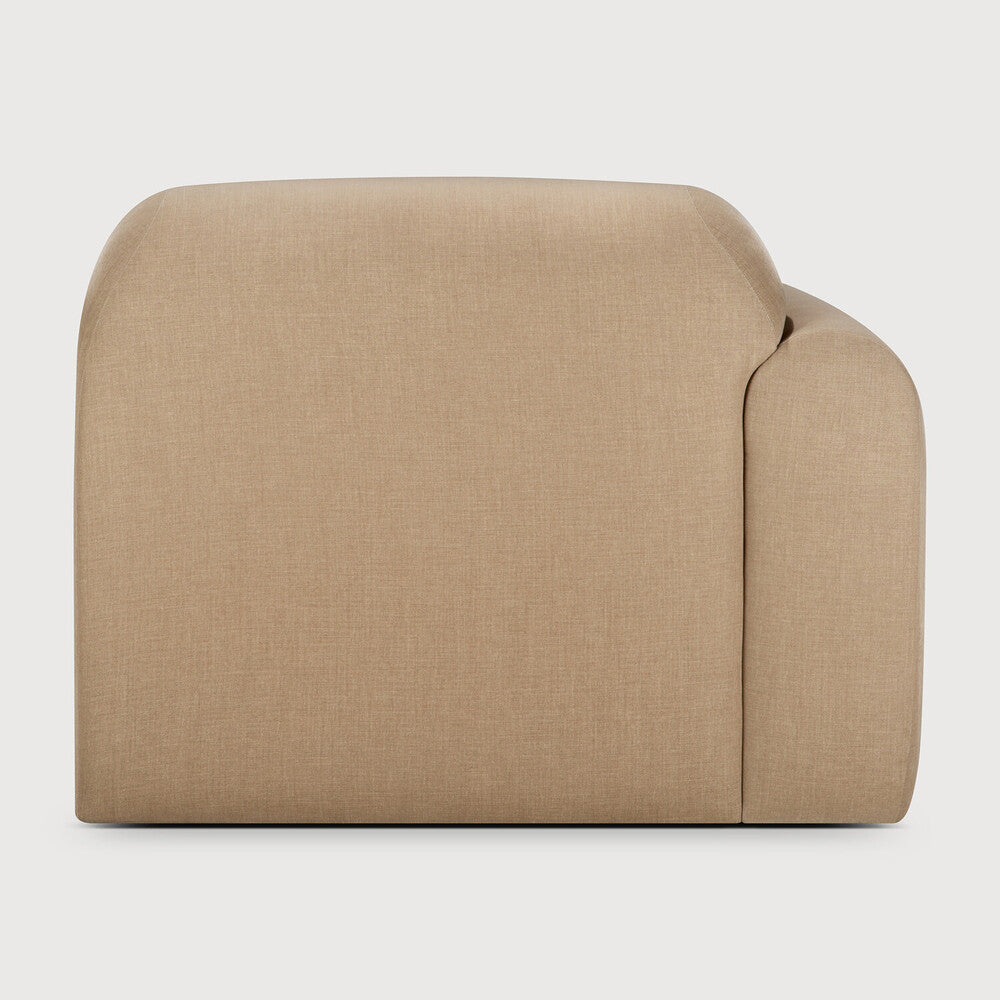 Featuring Bulky Light Sepia Modular Sofa by Ethnicraft at Amethyst Home. The Bulky celebrates simplicity and versatility in one cohesive form. Its mono-volume design, softened by rounded corners and accentuated with subtle stitching details, lends understated elegance to any space. The clean silhouette pairs with luxurious upholstery and thoughtful contours to provide lasting comfo. Amethyst Home provides interior design, new construction, custom furniture, and area rugs in the Monterey metro area