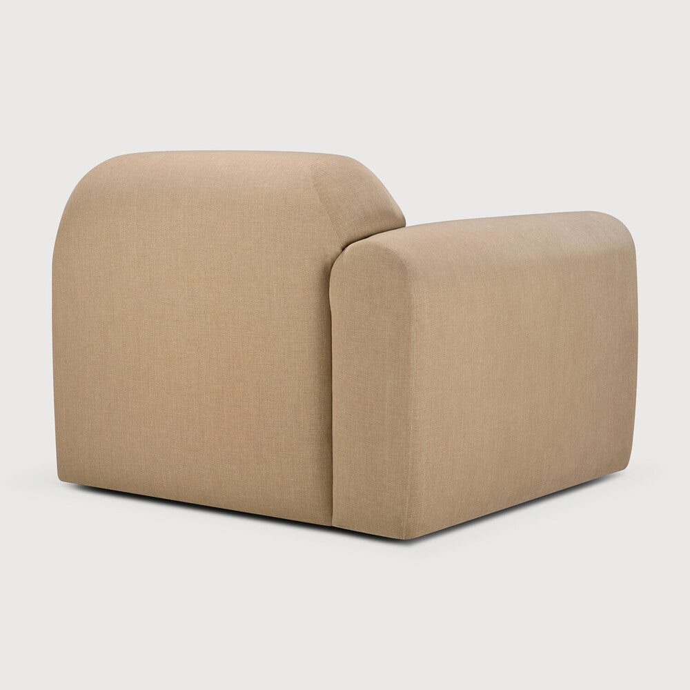 Featuring Bulky Light Sepia Modular Sofa by Ethnicraft at Amethyst Home. The Bulky celebrates simplicity and versatility in one cohesive form. Its mono-volume design, softened by rounded corners and accentuated with subtle stitching details, lends understated elegance to any space. The clean silhouette pairs with luxurious upholstery and thoughtful contours to provide lasting com. Amethyst Home provides interior design, new construction, custom furniture, and area rugs in the Scottsdale metro area